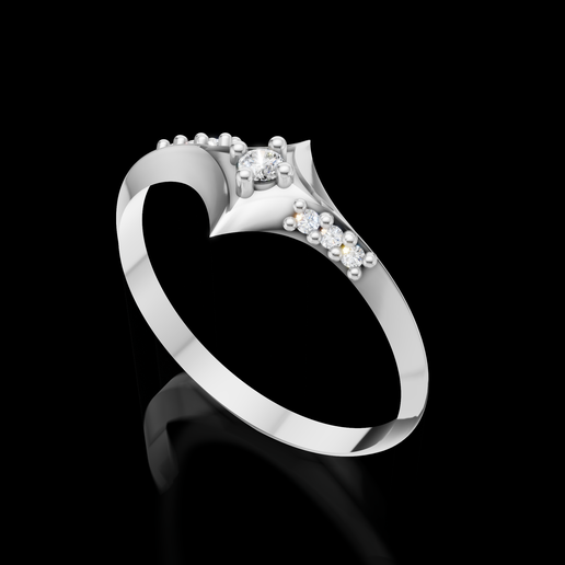 STAR-SHAPED RING WITH STONES