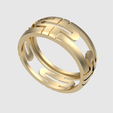 perspective_render_square.png Bold Geometric Pattern Ring 3D print