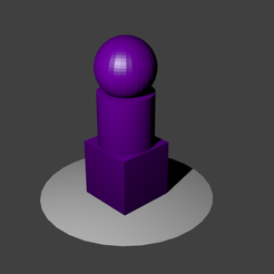 render.png Free STL file Cylinder-Sphere-Cube Test Object・3D printing model to download