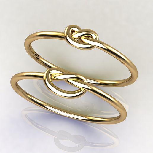 ring lace knot jewelry anel nó e laço 3D model
