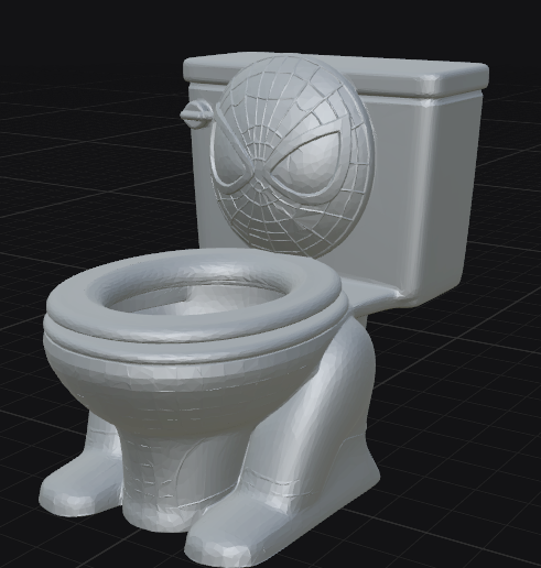 Spider-Man-themed toilet 3D model by voron_