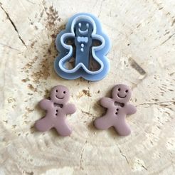 WhatsApp-Image-2022-10-25-at-16.33.05.jpeg STL file Christmas Gingerbread man - Polymer Cutter (Clay Cutter)・Design to download and 3D print