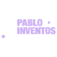 Pablo Inventos Letras Blancas.stl 3D keychains of 2 and more colors