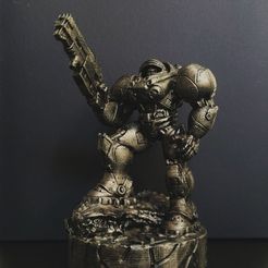 KakaoTalk_20220123_203548043.jpg Free STL file Starcraft marine statue・3D print model to download