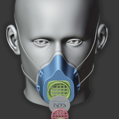covid-mask.png Descargar archivo STL gratis Covid-Mask • Plan imprimible en 3D, Gouza-Tech