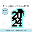 Etsy-Listing-Template-STL.png 2024 Graduation Cookie Cutters | STL File