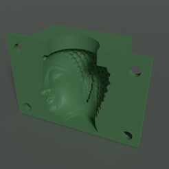 Buda 1.png Descargar archivo STL Molde para cemento Buda • Modelo para la impresión en 3D, Albano