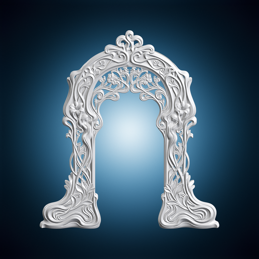 Art Nouveau Curved Arch Architectural 3D Print Model