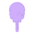 Ice Cream Skull Single COlor.stl Ice Cream Skull 2D Wall Art & Keychain