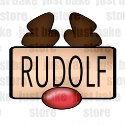 JB0228-Rudolf-Plaque-1.png JB0228 - Rudolf Plaque STL Cookie Cutter
