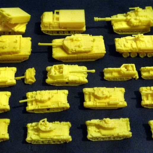 1:200 Tanks and Vehicles  Pack 4 3D model