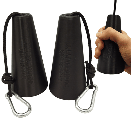 OCR Ninja grip training 130mm hold 13cm/5,1" roller - armlifting gripbro - file for 3D printing - 3D STL Model Climbing Cone Hanging Hold - 3D model önizlemesi