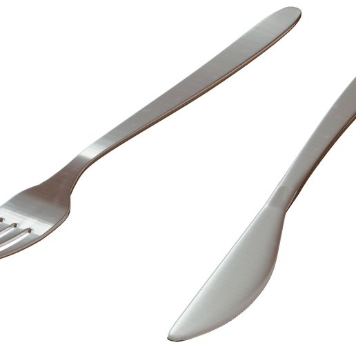 Knife And Fork 3D Model 3D model