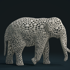 Mesh_Elephant_C-01.png Download file Mesh Elephant • Template to 3D print, Skazok