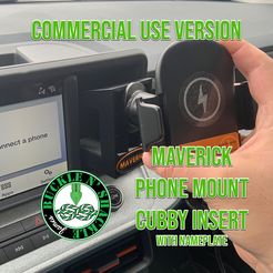 CubbyCOMMERICAL.jpg Файл 3D Maverick Phone Mount Cubby Insert - версия с коммерческой лицензией・Дизайн 3D принтера для загрузки