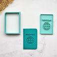 Cookie-Cutter-Passport.jpg Passport Cookie Cutter | Travel Themed Baking Tool | Adventure Party Favor | 3D Printed Kitchen Gadget | Gift for Bakers