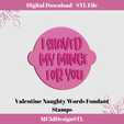 2.png Valentine Naughty Words Fondant Stamp Embosser | Polymer Clay Stamps | Icing stamps |