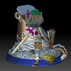 Captura.png Archivo STL Zelda Tears of the kingdom stand por nintendo switch pro・Modelo para descargar y imprimir en 3D