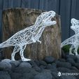 rex_6.jpg Fichier STL Extinction du numérique - Wireframe Rex - Pose 1・Plan à imprimer en 3D à télécharger