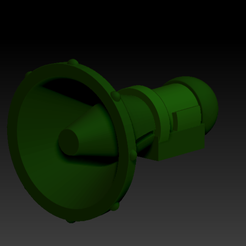 Megaphone.png STL-Datei Megaphone für Miniaturen kostenlos・3D-Drucker-Modell zum herunterladen
