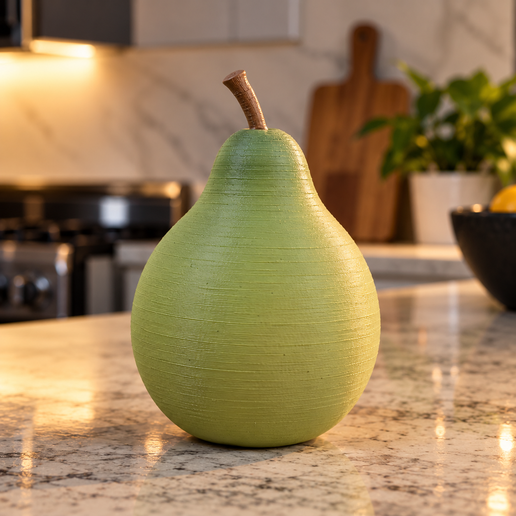 Realistic Pear With Stem — 3D Printable Collectible | Shelf Display | Fan Gift