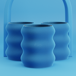 1.png STL file Volna vase・Model to download and 3D print