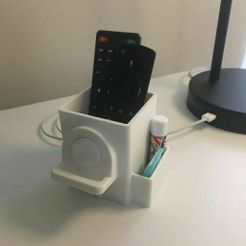 Nightstand_Storage_with_Apple_Watch_Charger_1.JPG Fichier 3D Rangement de table de nuit avec chargeur pour Apple Watch・Objet imprimable en 3D à télécharger