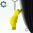 Cobotech-Sleepy Duck Articulated Keychain_06.png Cobotech Sleepy Duck Articulated Keychain - Cute Backpack Keychain