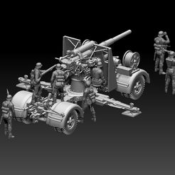 67567.jpg Archivo STL Flak 88 y soldados alemanes・Diseño para descargar y imprimir en 3D
