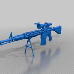 M4A1_military_rifle.png Fichier STL gratuit Pack d'armes militaires pour les figurines de série Star Trek Enterprise・Design pour imprimante 3D à télécharger