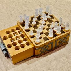 8BF2ED91-0290-4FB2-81EF-56E403ABF210.jpeg Archivo 3D Juego de cajones de ajedrez medieval de cristal・Objeto imprimible en 3D para descargar