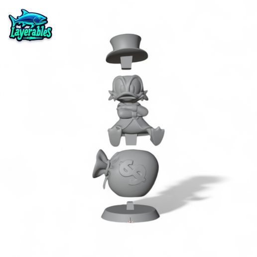 Screenshot-2025-05-12-213038-Photoroom.jpg Scrooge McDuck 3D Printer Model - STL File - Disney Money Duck Collectible - 3D Print Cartoon Figure - Desk Decor - Fan Art STL