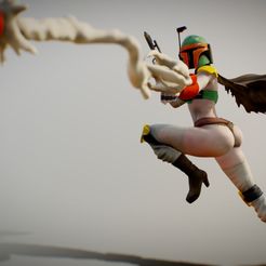 thumbnail.jpeg Archivo STL gratis boba-fett-girl・Plan de impresión en 3D para descargar