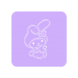 HellowKitty002-7cm10x10.stl Set Stencil + Cutter "Hellow Kitty #1".