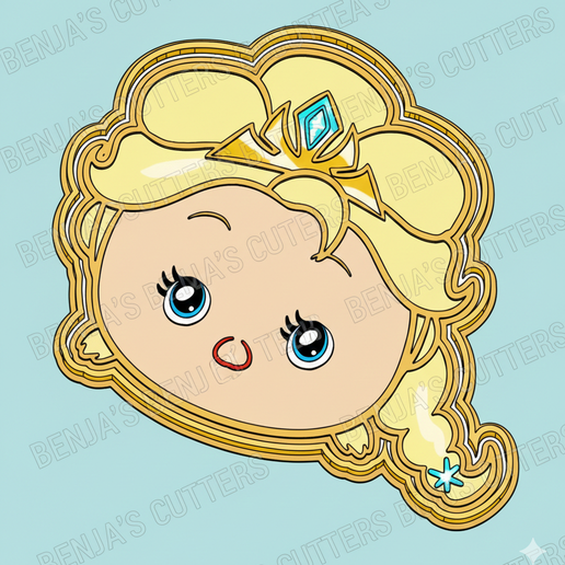 Elsa Tsum Tsum Inspired Cookie Cutter & Stamp