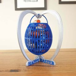 1.jpg Free STL file Easter basket and stand・3D print object to download