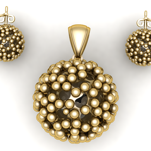 STL file GOLDEN BUBBLES STYLE LOCKET SET 3D PRINTABLE MODEL 🫧 (OBJ)・3D ...