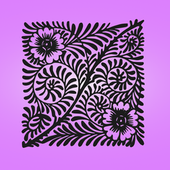 . Fichier STL Murale décorative, décoration murale, panno, fleurs・Plan pour imprimante 3D à télécharger