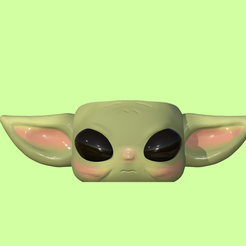 IMG_0162.png STL file Baby Yoda Flowerpot・3D printable model to download