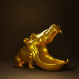 untitled3.png STL file Hippo Ornament Storage Sculpture・3D print design to download