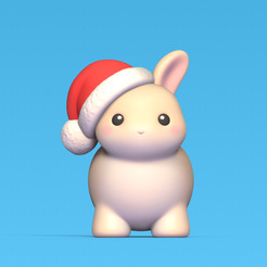 Cod195-Xmas-Bunny-1.png 3D file Xmas Bunny・3D printable model to download