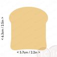 bread_slice~2.5in-cm-inch-cookie.png Bread Slice Cookie Cutter 2.5in / 6.4cm