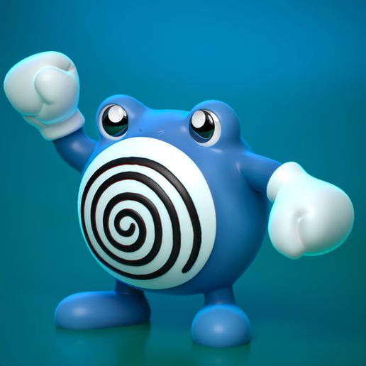 High Quality Poliwhirl Miniature - 3D Printable STL Model For Tabletop Gaming and Display 3D model preview
