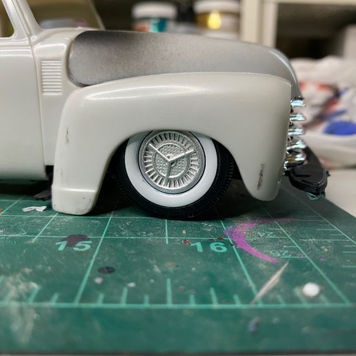 Vintage hubcap 3 Bar Hollywood style - 3D model önizlemesi