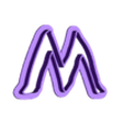 M_Ucase.stl moana alphabet font - cookie cutter alphabet letters - cookie cutter