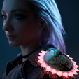 1.png Бесплатный STL файл Cyberpunk Spikes・Шаблон для 3D-печати для загрузки