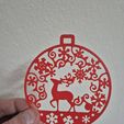20241127_120110.jpg Christmas Tree Ornament – Line Art Globe with Reindeer and Snowflakes