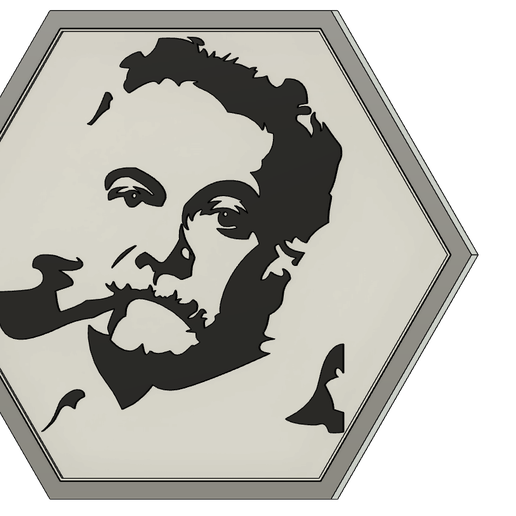 luminous portrait of brassens 3D model