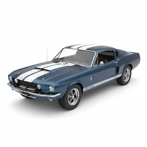 Shelby GT500 (1967) hypercar, pickup, SUV, vehicle, sports car, garage, automobile, truck, drift car, diorama, race car, JDM, vintage car, muscle car, car model, classic car, supercar, car STL, car, car 3D