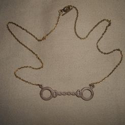 DSCN1145.JPG STL file Handcuffs pendant・Model to download and 3D print